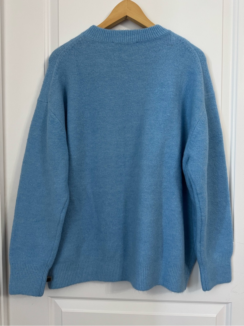 NWT Zara Blue Oversized Crewneck Sweater, size small - Picture 4 of 8